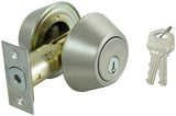 ProSource DB61V-PS Deadbolt, 3 Grade, Stainless Steel, 2-3/8 to 2-3/4 in Backset, KW1 Keyway, Pack of 3