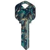 HILLMAN Wackey Green Camo House/Office Universal Key Blank KW1 Single, Pack of 6
