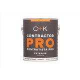 C+K Contractor Pro Semi-Gloss White Paint Exterior 1 gal, Pack of 4