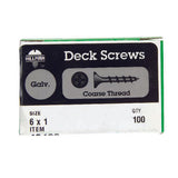 HILLMAN No. 6 Ga. X 1 in. L Gray Phillips Bugle Head Deck Screws 100 pk