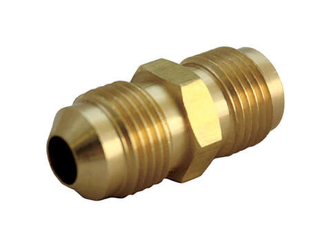JMF Company 3/8 in. Flare X 3/8 in. D Flare Brass Space Heater Union, Pack of 5