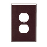 Leviton Brown 1 gang Thermoset Plastic Duplex Wall Plate 1 pk