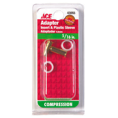 Ace 5/16 in. Compression Brass Insert and Sleeve, Pack of 5
