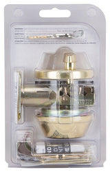 ProSource DB71V-PS Deadbolt, 3 Grade, Polished Brass, 2-3/8 to 2-3/4 in Backset, KW1 Keyway, Pack of 3