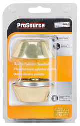 ProSource DB72V-PS Deadbolt, 3 Grade, Polished Brass, 2-3/8 to 2-3/4 in Backset, KW1 Keyway, Pack of 3