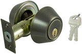 ProSource DB82V-PS Deadbolt, 3 Grade, Antique Brass, 2-3/8 to 2-3/4 in Backset, KW1 Keyway, 1-3/8 to 1-3/4 in Thick Door, Pack of 3