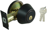ProSource DBX1V-PS Deadbolt, 3 Grade, Aged Bronze, 2-3/8 to 2-3/4 in Backset, KW1 Keyway, 1-3/8 to 1-3/4 in Thick Door, Pack of 3