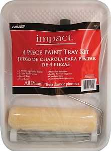 Linzer RS691 Roller and Tray Set, Metal, Includes: (1) 4-Wire Cage Roller Frame and (1) Metal Tray and Tray Liner