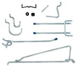 Crawford 1432A Series Peg Hook, 11 in L x 7-1/2 in W x 1-3/4 in H Dimensions, Silver