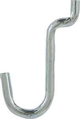 Crawford 18150 Series Peg Hook, 1/2 in Projection, 4.6 in L x 4.5 in W x 5.3 in H Dimensions, Black/Silver, Zinc