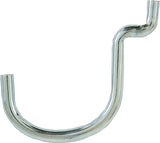 Crawford 14115 Series Peg Hook, 1-1/2 in Projection, 1-1/2 in L x 1/4 in W x 2 in H Dimensions, Black/Silver