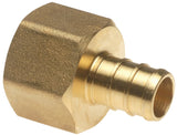 Apollo APXFA1212 Pipe Adapter, 1/2 in, PEX x FPT, Brass, 200 psi Pressure, 48/CT