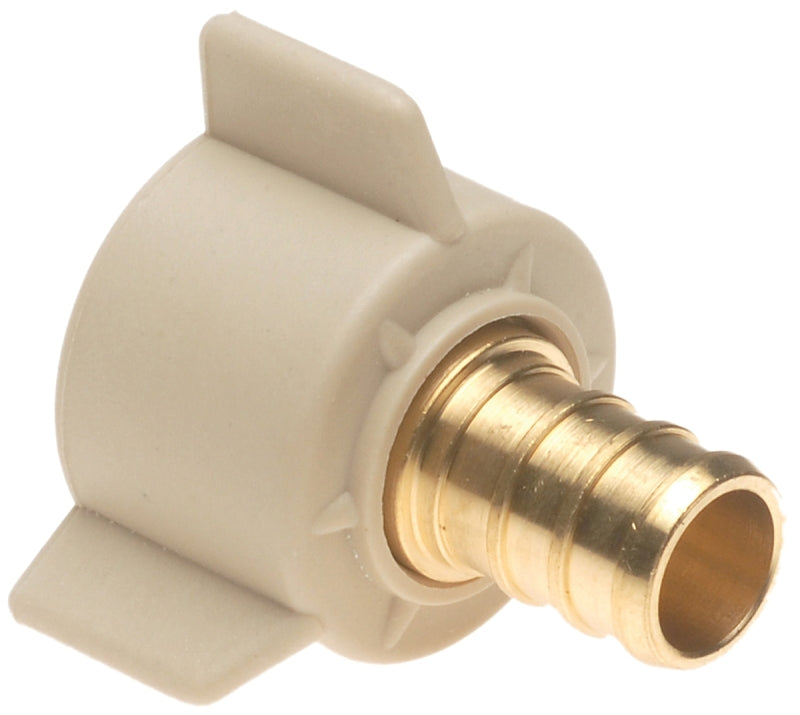 Apollo APXFB1212S Pipe Adapter, 1/2 in, PEX x FPT, Brass, 200 psi Pressure