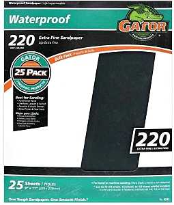 Gator 3283 Sanding Sheet, 11 in L, 9 in W, 220 Grit, Extra Fine, Silicon Carbide Abrasive