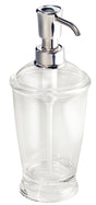 iDESIGN 45620 Soap Dispenser, 12 oz Capacity, Plastic, Clear, Chrome-Plated, Pack of 2