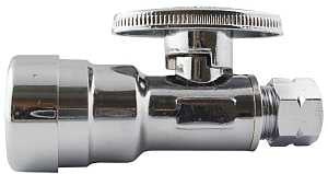 Apollo APXPV1238S Stop Valve, 1/2 x 3/8 in Connection, Push-Fit x Compression, Brass Body, 180 deg F Temperature