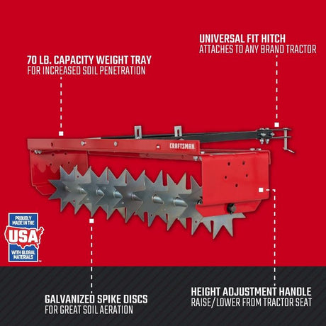 Craftsman Tow-Behind 36 in. W Spike Aerator
