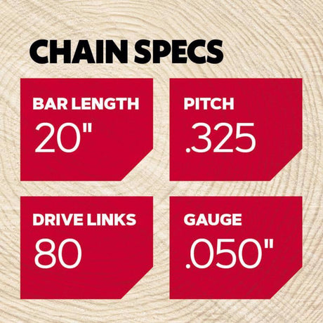 Oregon SpeedCut M80 20 in. Chainsaw Chain 80 links