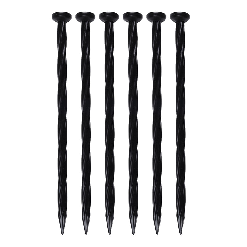 EasyFlex 8 in. L X 0.5 in. H Plastic Black Anchoring Spike, Pack of 18