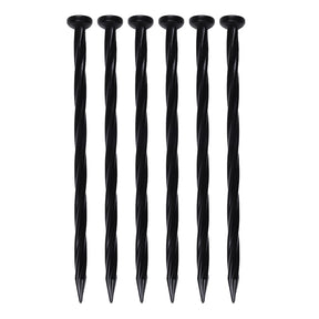 EasyFlex 8 in. L X 0.5 in. H Plastic Black Anchoring Spike, Pack of 18