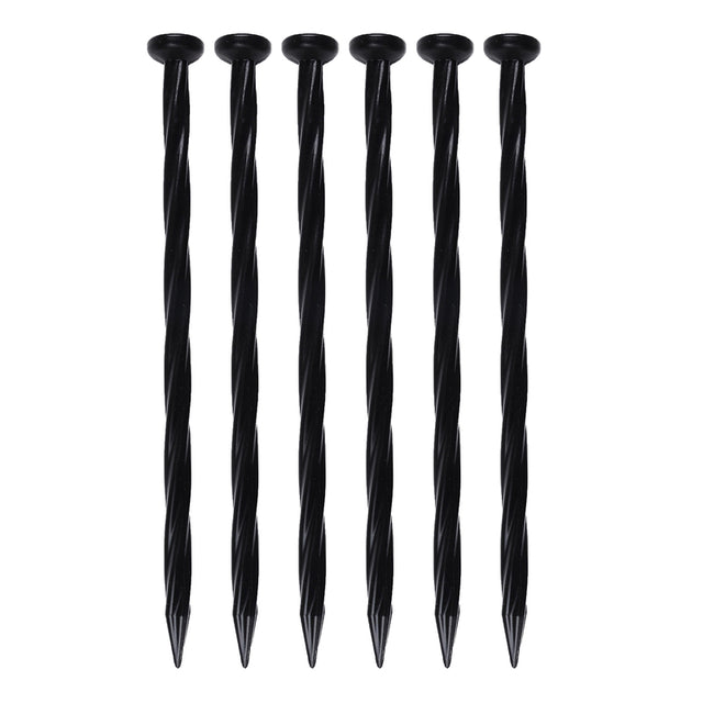 EasyFlex 8 in. L X 0.5 in. H Plastic Black Anchoring Spike, Pack of 18