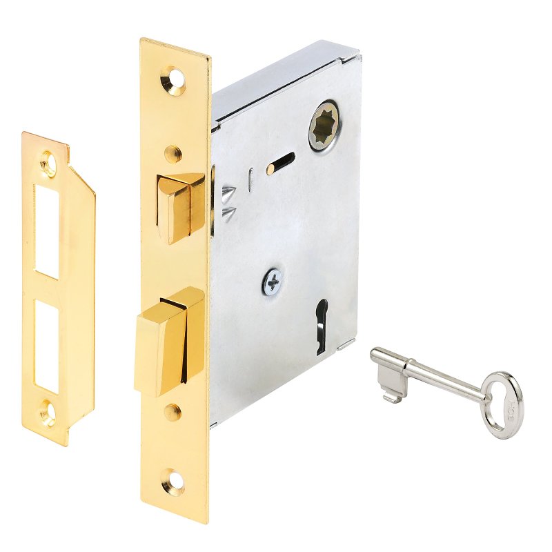 Defender Security E 2293 Mortise Interior Lockset, Polished Brass, Steel