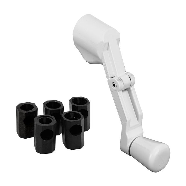 Prime-Line H 3962 Crank Handle, White, Zinc, Painted