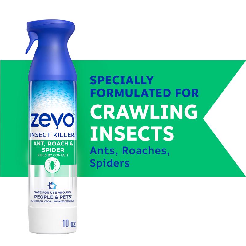 Zevo Crawling Insect Killer Spray 10 oz, Pack of 6