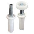 Prime-Line N 7265 Door Pivot and Guide Set, 7/16 in Dia Base, 1-1/2 in H Base, Plastic/Steel