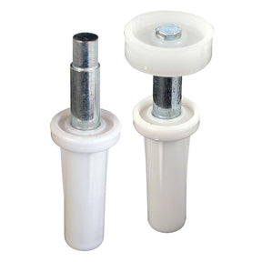 Prime-Line N 7265 Door Pivot and Guide Set, 7/16 in Dia Base, 1-1/2 in H Base, Plastic/Steel