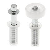 Prime-Line N 7266 Door Pivot and Guide Set, 3/8 in Dia Base, 1 in H Base, Plastic/Steel, 2/PK