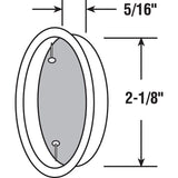 Prime-Line N 7297 Door Pull, 5/16 in D, Brass, Satin Nickel