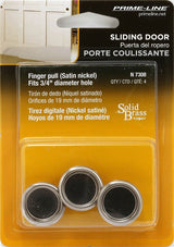Prime-Line N 7308 Door Pull, 5/16 in D, Brass, Satin Nickel
