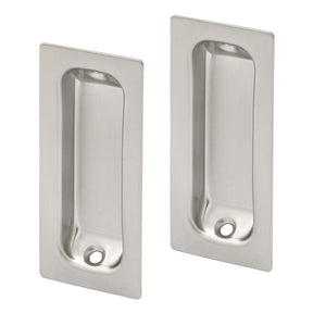 Prime-Line N 7342 Door Pull, 1-3/8 in W, 3/8 in D, 3-1/4 in H, Brass, Satin Nickel