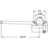 AmesburyTruth TH 23028 Window Operator, Left, Zinc, Powder-Coated