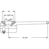 AmesburyTruth TH 23031 Window Operator, Right, Zinc, Powder-Coated
