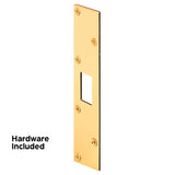 Defender Security U 9425 Super Deadbolt Strike, 7-13/16 in L, 1-5/8 in W, Steel, Brass