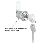 Defender Security U 9943 Drawer and Cabinet Lock, Stainless Steel, Keyed Lock, Y11 Yale Keyway