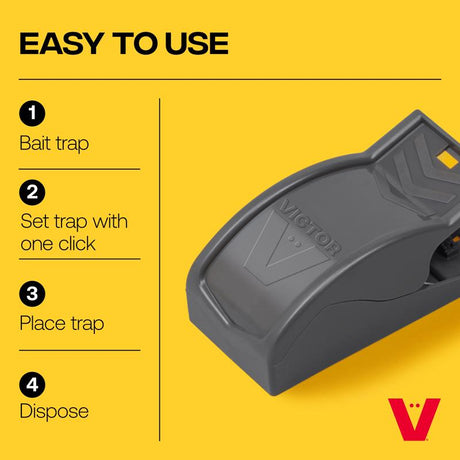 Victor Safe-Set Small Snap Animal Trap For Mice 2 pk, Pack of 12