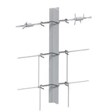 LockJawz 2 in. H X 10 in. W X 14 in. L 12 Ga. Silver Steel T-Post Clip