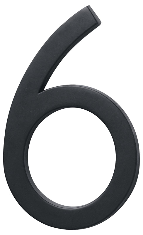 Hy-Ko FM-6 Architectural Series FM-6/6 House Number, Character: 6, 6 in H Character, Black Character, Pack of 3