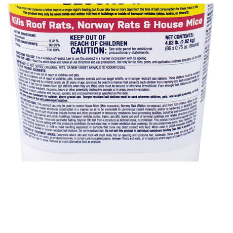 Victor Fast-Kill Brand Blocks II Toxic Oat Rodenticide Bait Blocks For Mice and Rats 4 lb