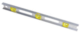 STANLEY 42-074 I-Beam Level, 24 in L, 3-Vial, 1-Hang Hole, Non-Magnetic, Aluminum, Silver
