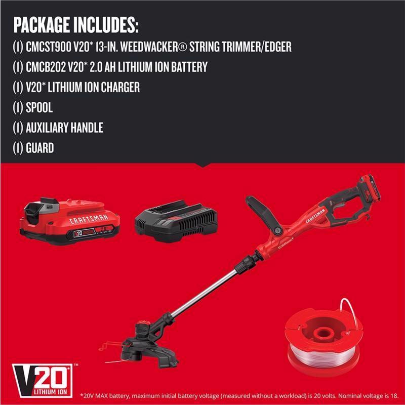 CRAFTSMAN V20 CMCST900D1 Edger/Trimmer - Thumbnail 5