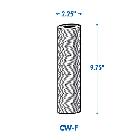 Culligan CW-F Water Filter Cartridge, 10 um Filter, Polypropylene Wound Filter Media