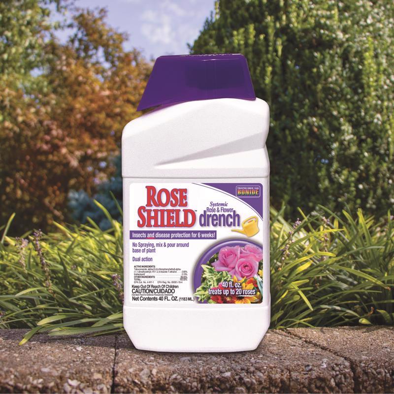 Bonide Rose Shield Systemic Insecticide and Disease Drench Liquid 40 oz, Pack of 6