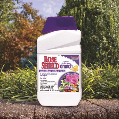 Bonide Rose Shield Systemic Insecticide and Disease Drench Liquid 40 oz, Pack of 6