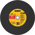 DEWALT DW8021 Cutting Wheel, 14 in Dia, 1/8 in Thick, 20 mm Arbor, Coarse, Aluminum Oxide Abrasive