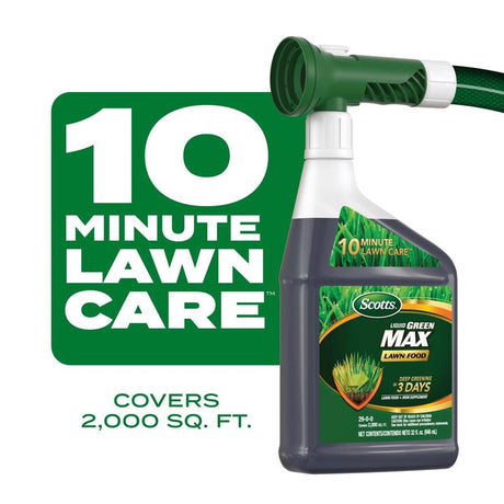 Scotts Liquid Green Max All-Purpose Lawn Fertilizer For Multiple Grass Types 2000 sq ft