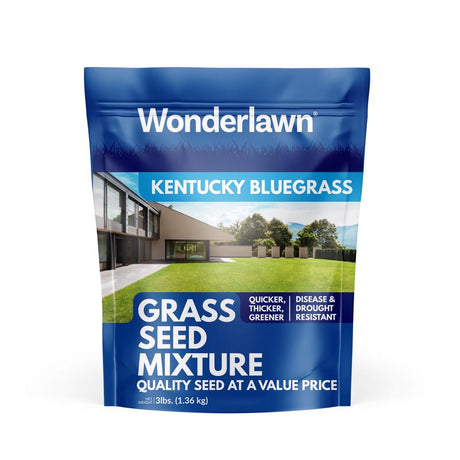 Wonderlawn Kentucky Bluegrass Sun or Shade Grass Seed 3 lb